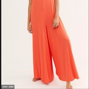 Free People, Easy Livin One Piece, Hot Coral